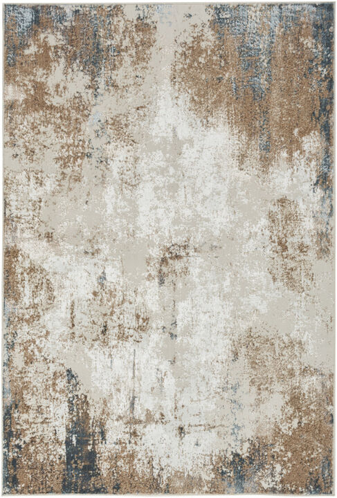 HomeRoots Abstract Distressed Non Skid Area Rug