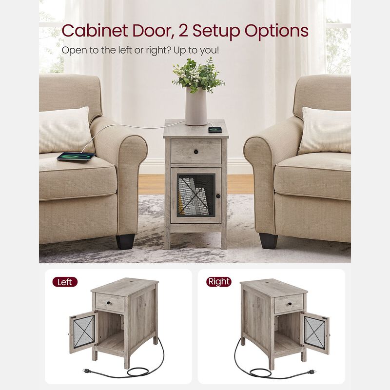 Side Table with Storage and Charging Station image number 5
