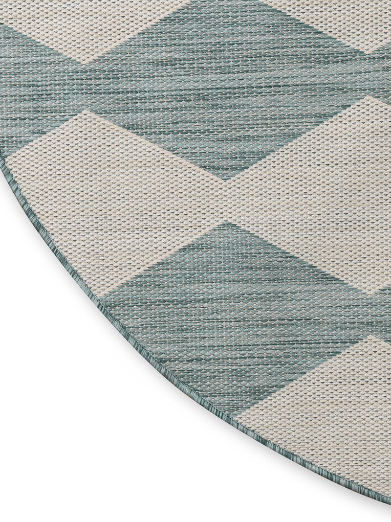 Positano POS04 Aqua 8' x Round Rug