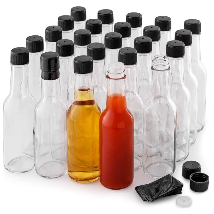 24 Piece Leak Proof Small Hot Sauce Bottle With Shrink Bands