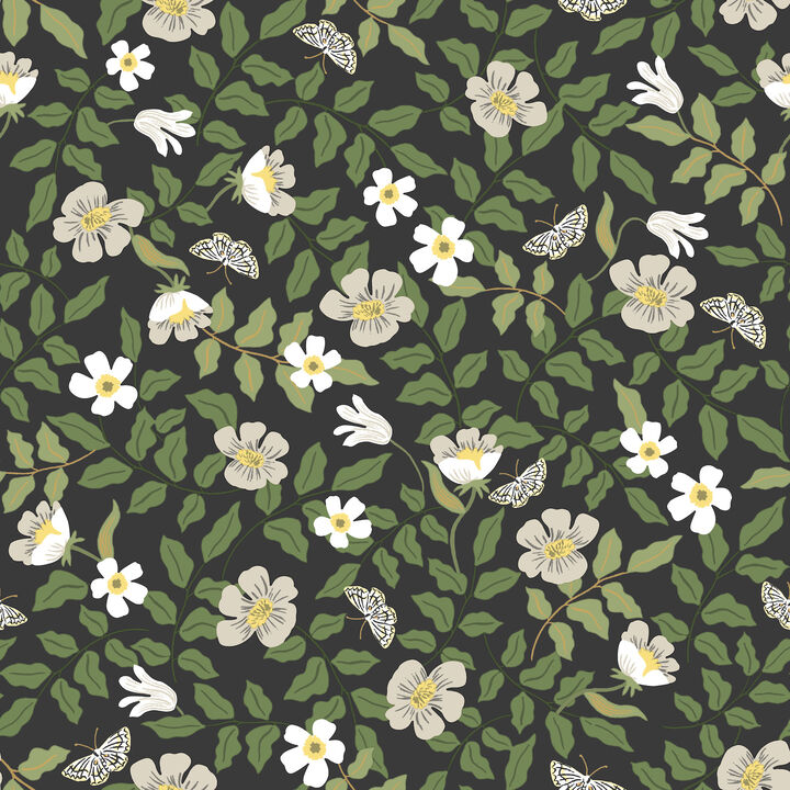 Primrose Off White & Black Peel & Stick Wallpaper