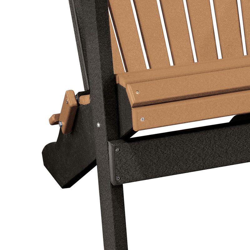 Foldable Adirondack Chair in Cedar and Black