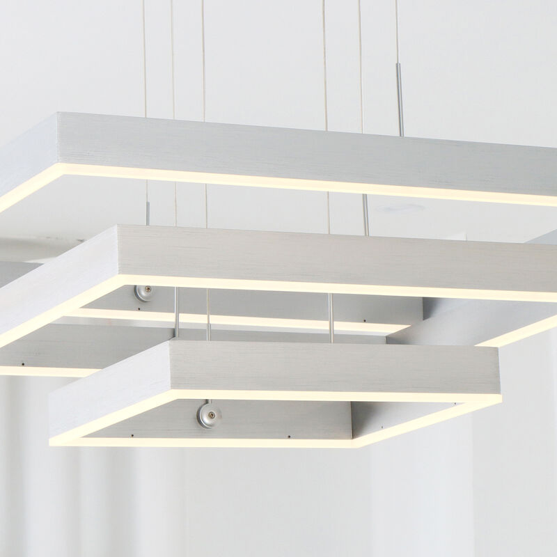 Modern Integrated LED Chandelier Square Large Light for Living Dinning Room image number 4