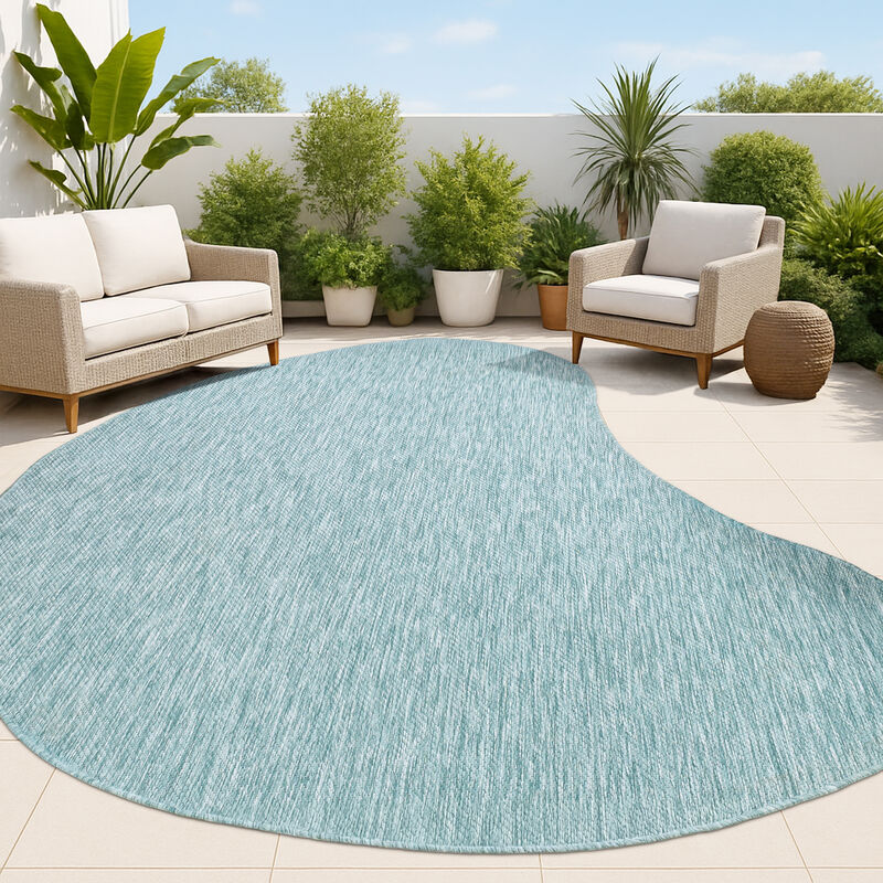 Evan Modern Rustic Organic Curve Area Rug