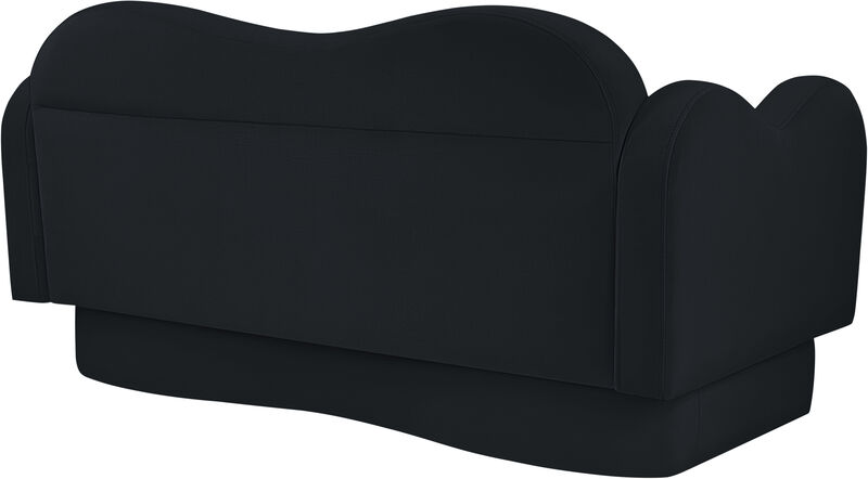 Meridian Furniture Bloom Black Velvet Loveseat