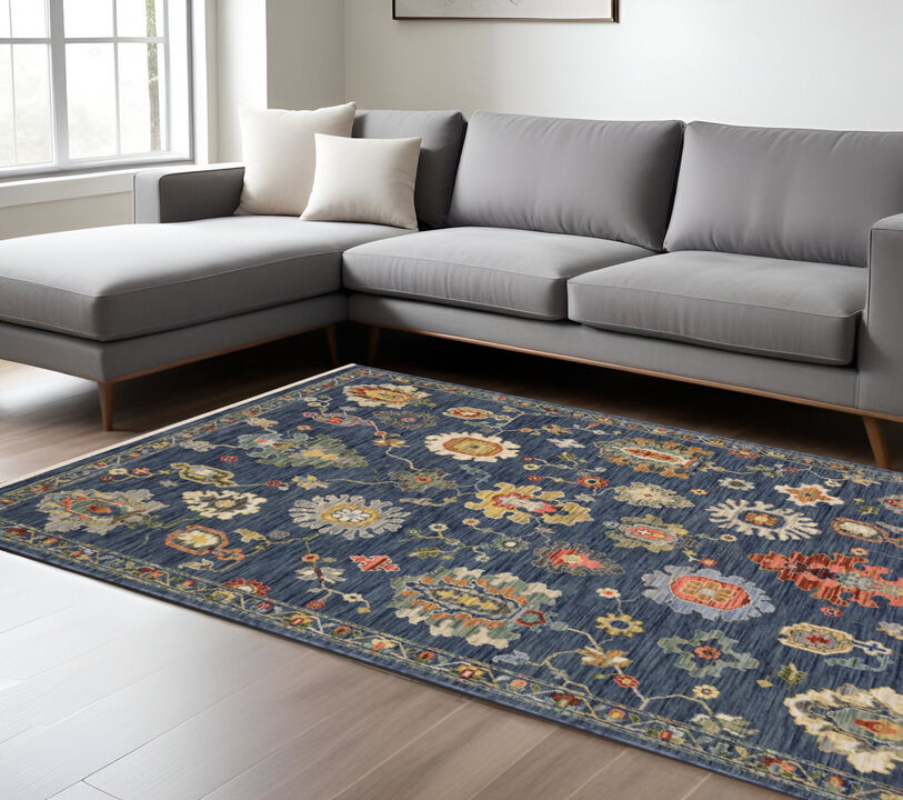 HomeRoots Oriental Area Rug With Fringe