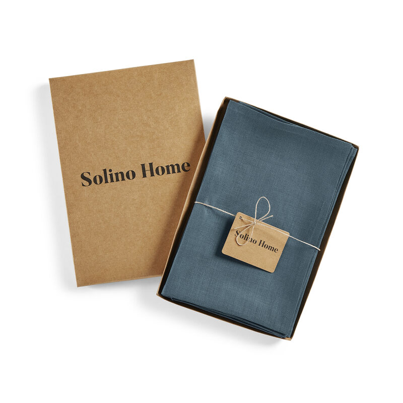 Solino Home 100% Pure Linen Dinner Napkins 20 x 20 Inch Set of 4 - Fete