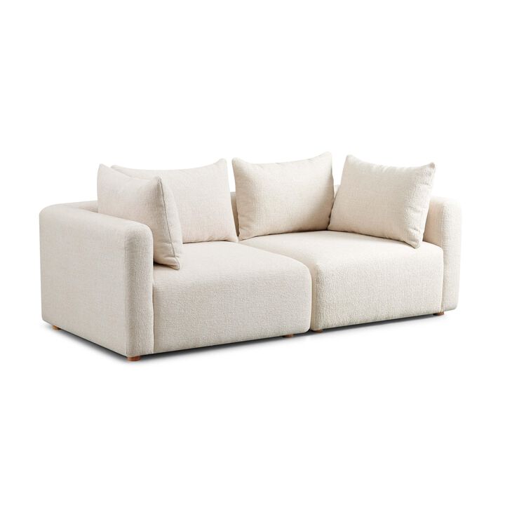 Hangover Textured Fabric Loveseat