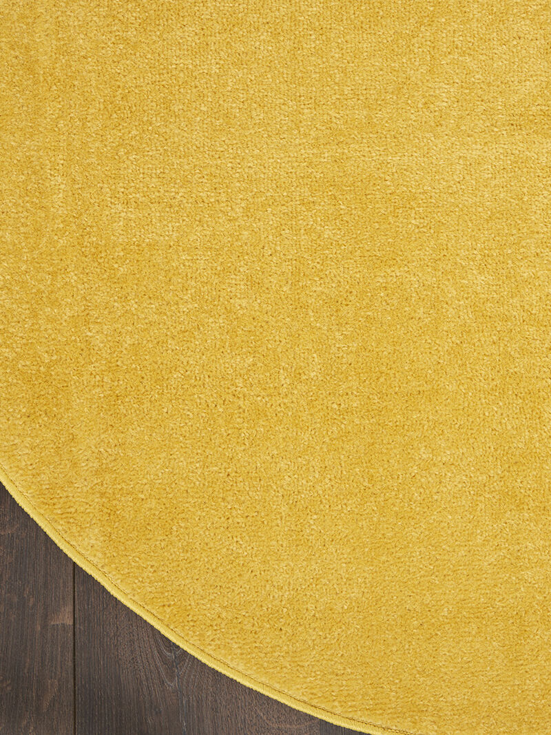 Nourison Essentials NRE01 Yellow 6' x Round Rug