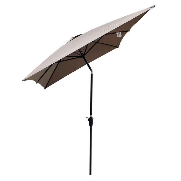 6x9 Ft Waterproof Patio Umbrella with Crank and Tilt for Pool, Garden, and Backyard - Outdoor Umbrella for Market Use