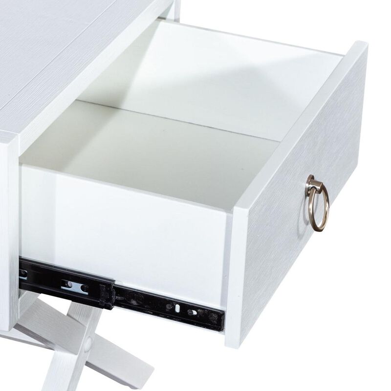Liberty Furniture East End 1 Drawer Accent Table in Wirebrushed White image number 5