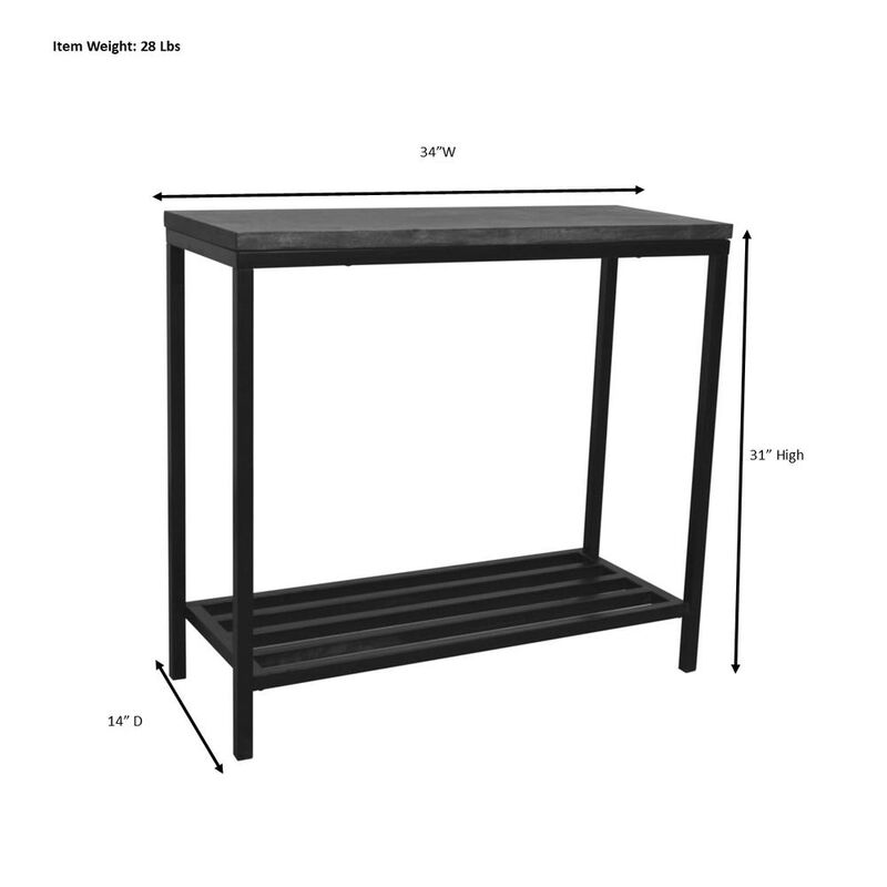 Carolina Living Ryan Console Table - Chestnut/Black