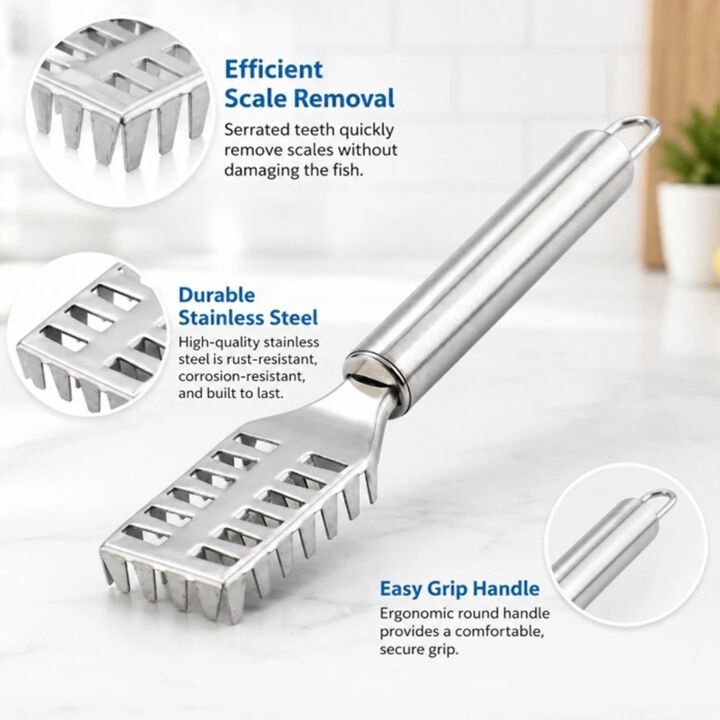 Stainless Steel Fish Scaler Scraper Brush