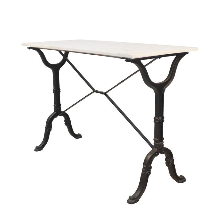 Carolina Living Vera Marble Top Console Table - White/Black