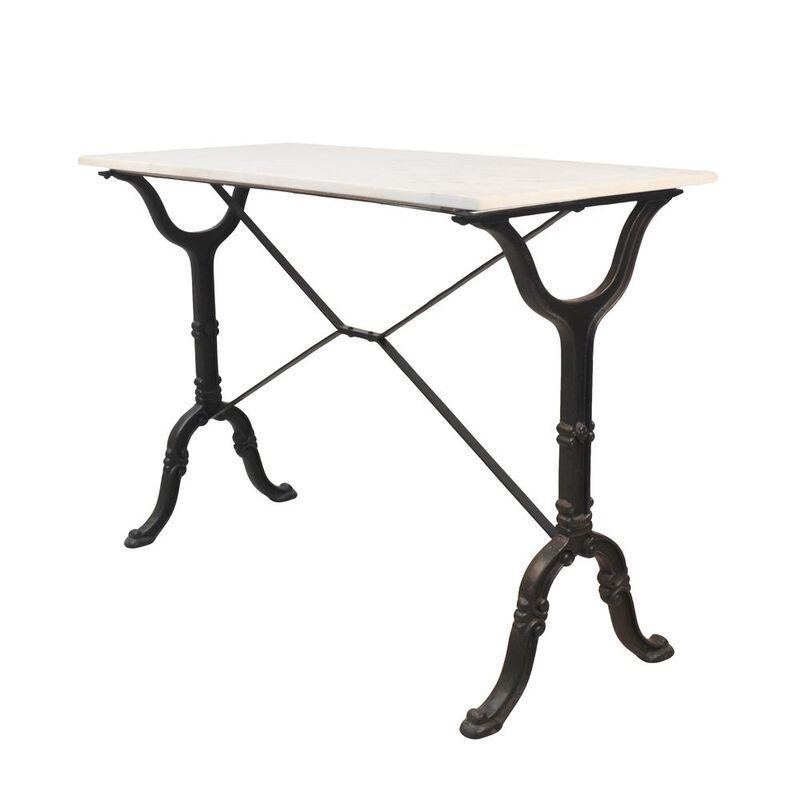 Carolina Living Vera Marble Top Console Table - White/Black