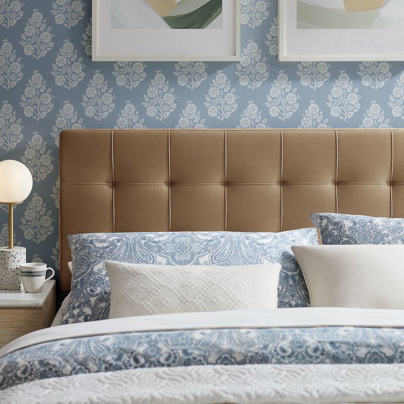 Lily Stain-Resistant Performance Velvet Full Size Headboard image number 7