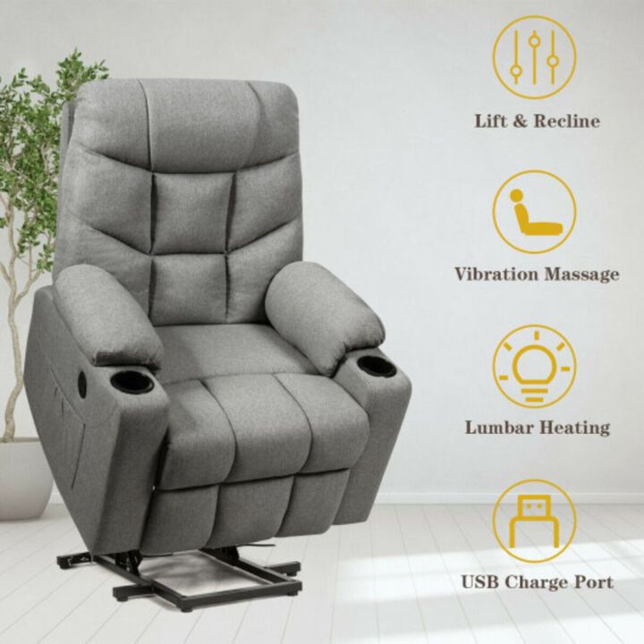 Electric Power Lift Recliner Massage Sofa