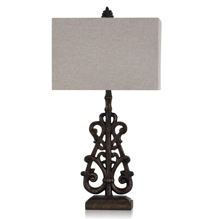 Textured Bronze Table Lamp (Set of 2)