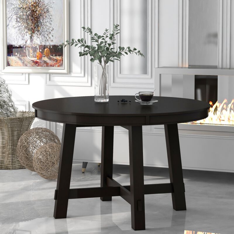Hoswos Farmhouse Extendable Round Dining Table image number 2