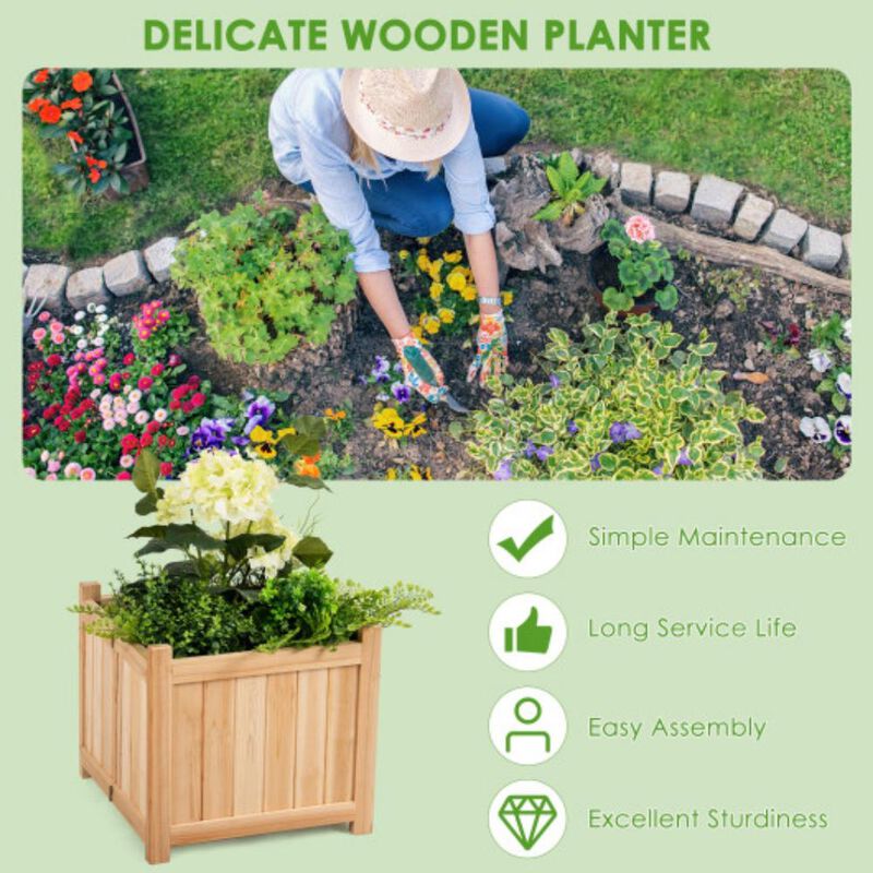 Foldable Flower Bed with Drainage Hole and Base for Easy Outdoor Gardening