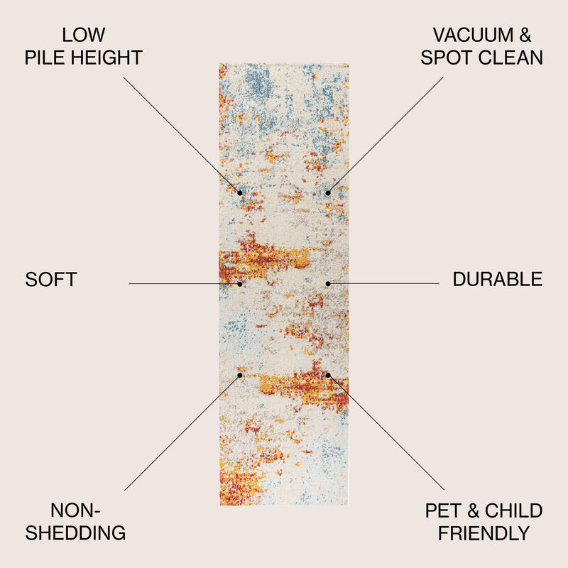 Sunset Modern Abstract Area Rug