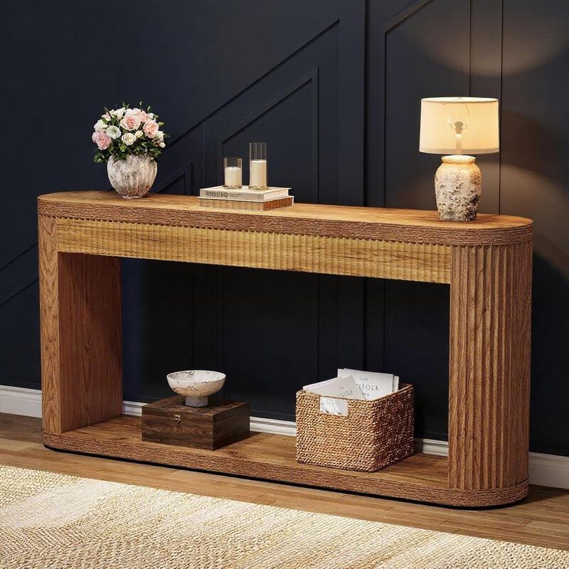 Wooden Console Table for Hallway, Foyer, or Behind Sofa
