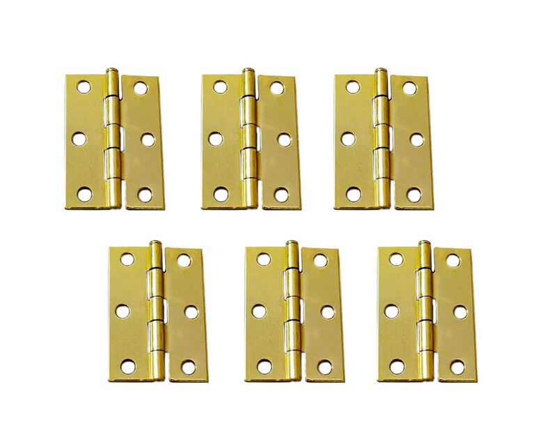 QCAA Narrow Butt Utility Hinge, Swaged, with Removable Loose Pin for Cabinet Door or Box Hinge, 2-1/2 x 1-3/4 x 1.4mm, Flat