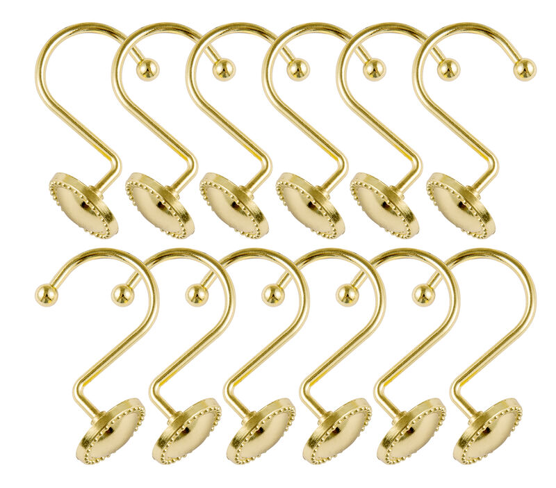 Utopia Alley Rust-Proof Zinc Shower Curtain Hooks, Shower Hooks Hangers for Bathroom, Kitchen Utensils, Curtains, Clothing, Towels etc - Set of 12 image number 3
