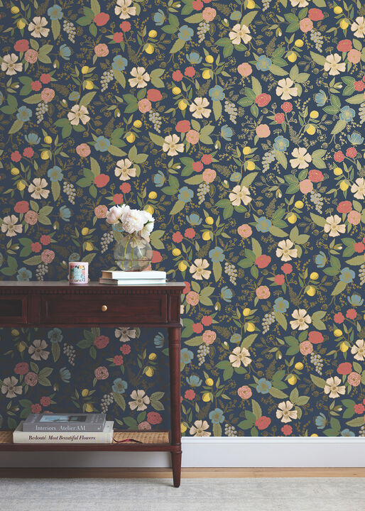 Colette Navy Peel & Stick Wallpaper