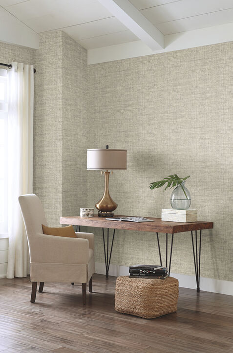 Papyrus Weave Neutral Peel & Stick Wallpaper