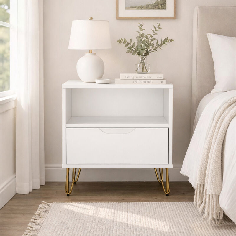 Avira White Nightstand image number 1