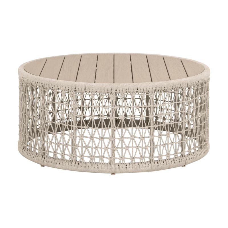 Knit Outdoor Round Coffee Table image number 0