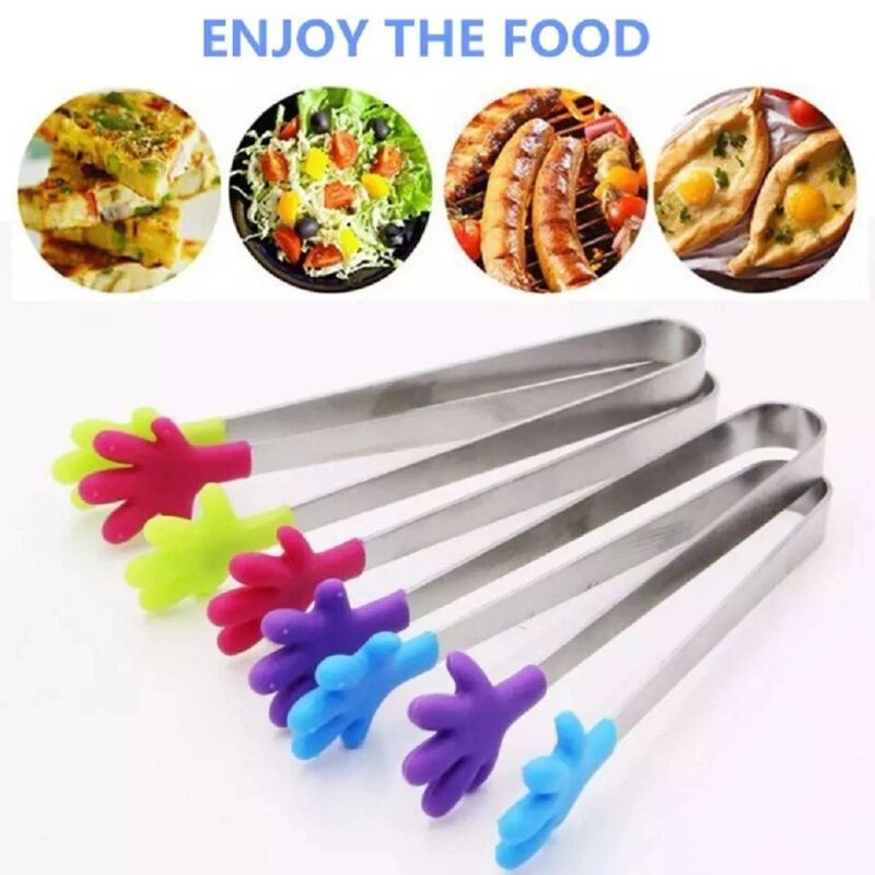 Pack of 4 5-Inch Silicone Mini Tongs image number 3