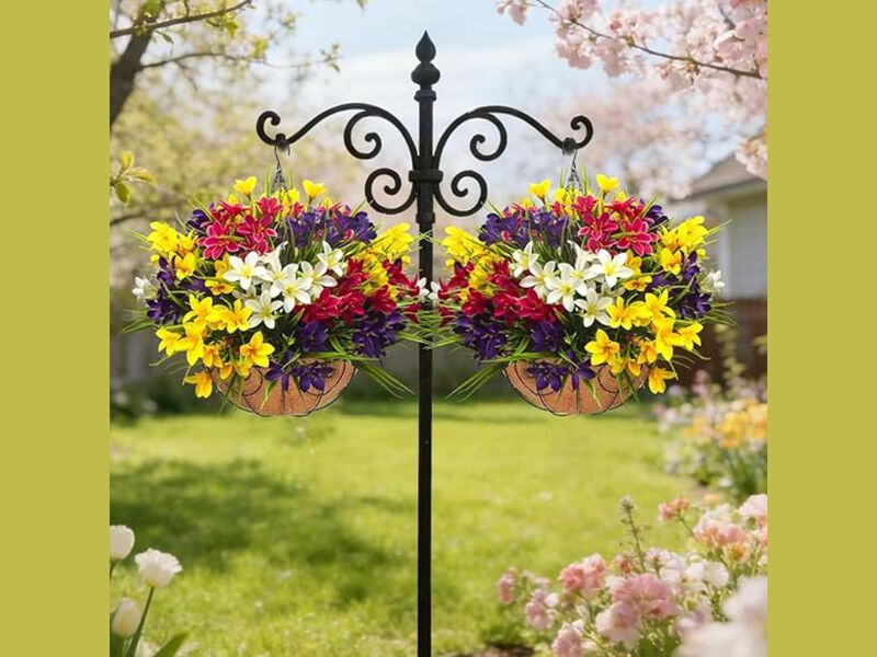 12 Bundle Artificial Hanging Flowers UV Resistant Outdoor Garden Porch Decor image number 1