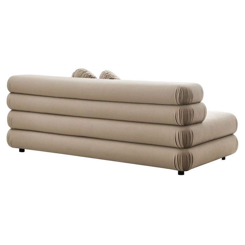 Jubilee Modular Performance Velvet Armless Loveseat image number 4