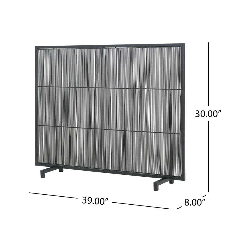 Christopher Knight Home Shanice Modern Rectangular Metal Single Panel Fireplace Screen image number 2