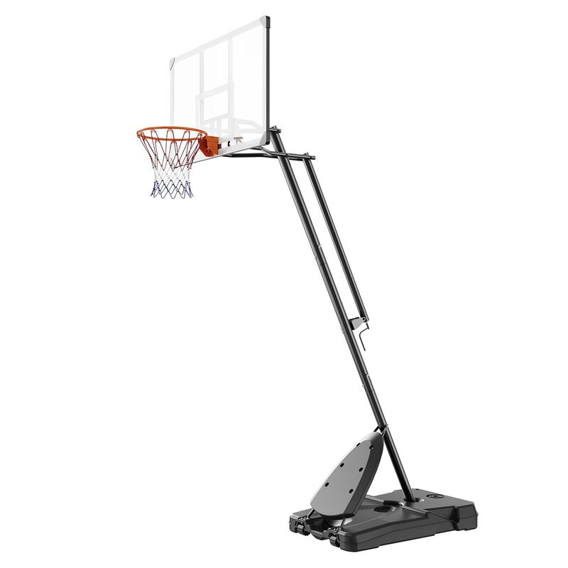 Adjustable Portable Basketball Hoop with Backboard, Wheeled Base for Driveway and Backyard-Black image number 0