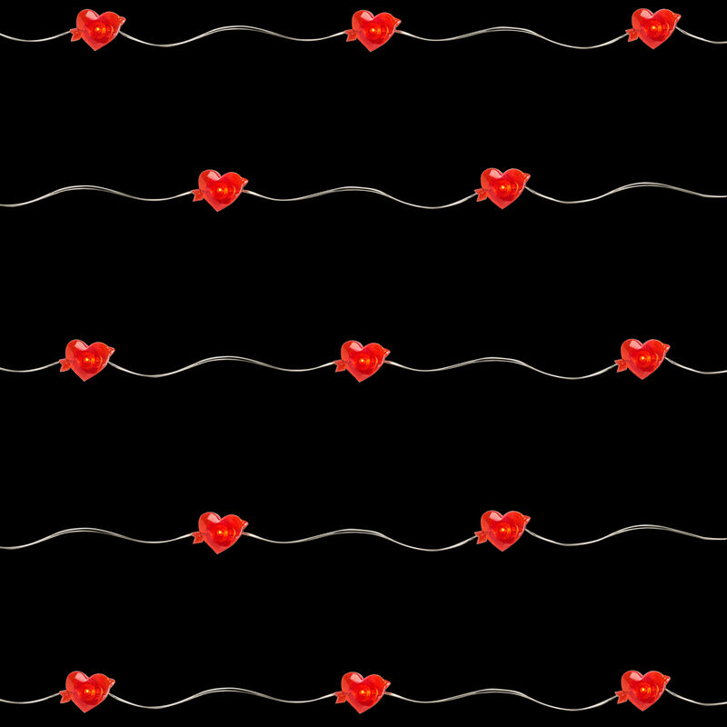 20-Count Valentine's Day Heart and Arrow LED Fairy Lights  6.25ft  Copper Wire image number 1