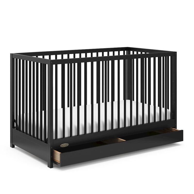 Graco Teddi 5-in-1 Convertible Crib with Drawer - Black