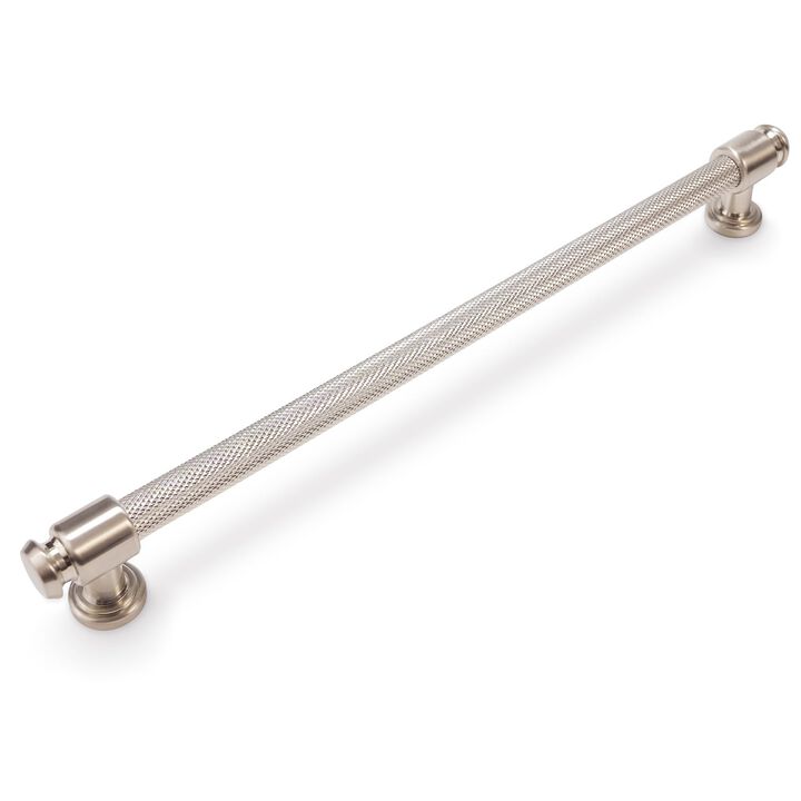 BUKOBYHE 6 Pack 10Inch Brushed Satin Nickel Kitchen Cabinet Handles Knurled Cabinet Pulls Drawer Pulls Kitchen Hardware