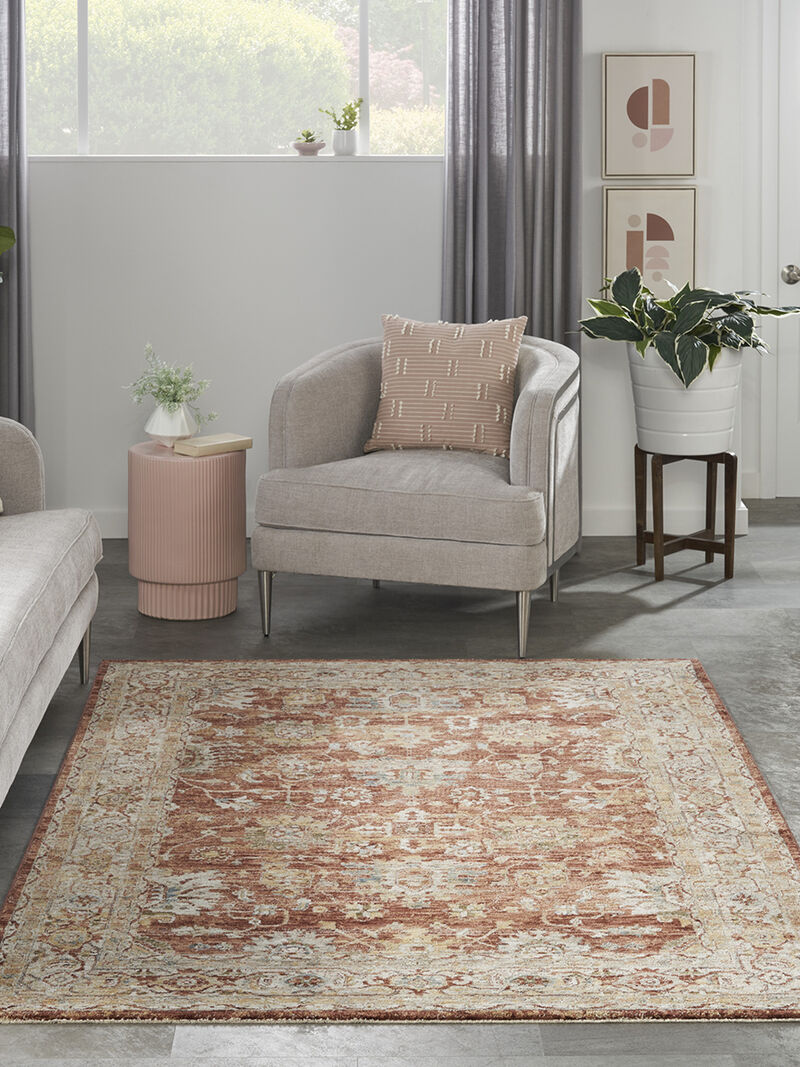 Sahar SHR02 Rust 5'3" x 7'8" Rug