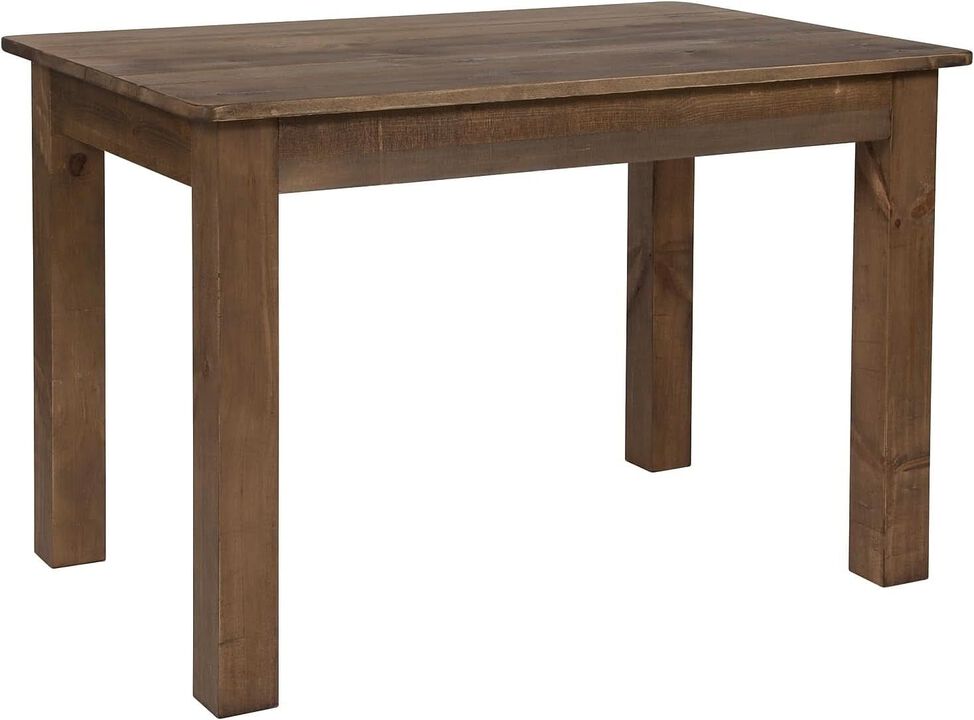 ShipItFurniture Hercules 46x30 Antique Rustic Solid Pine Farm Dining Table