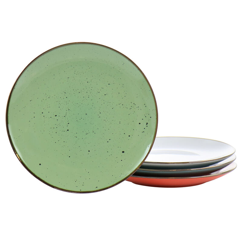 Elama Evelyn 20 Piece Mix and Match Round Stoneware Dinnerware Set in Assorted Colors