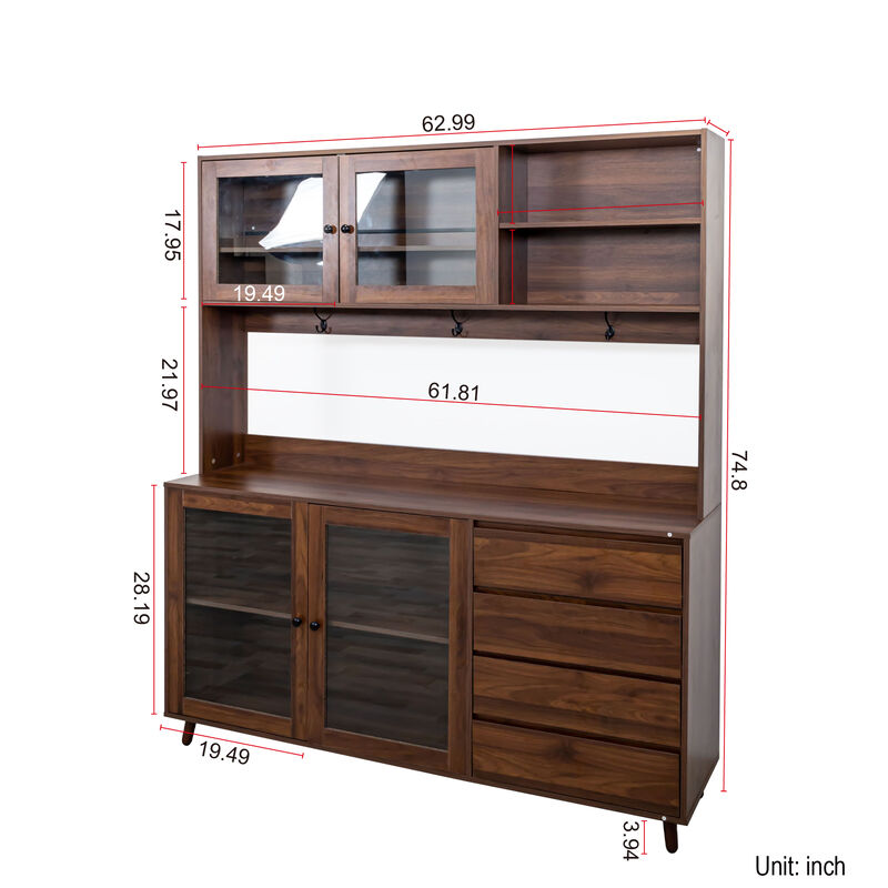 Slamvo Freestanding Kitchen Pantry Cabinet image number 9