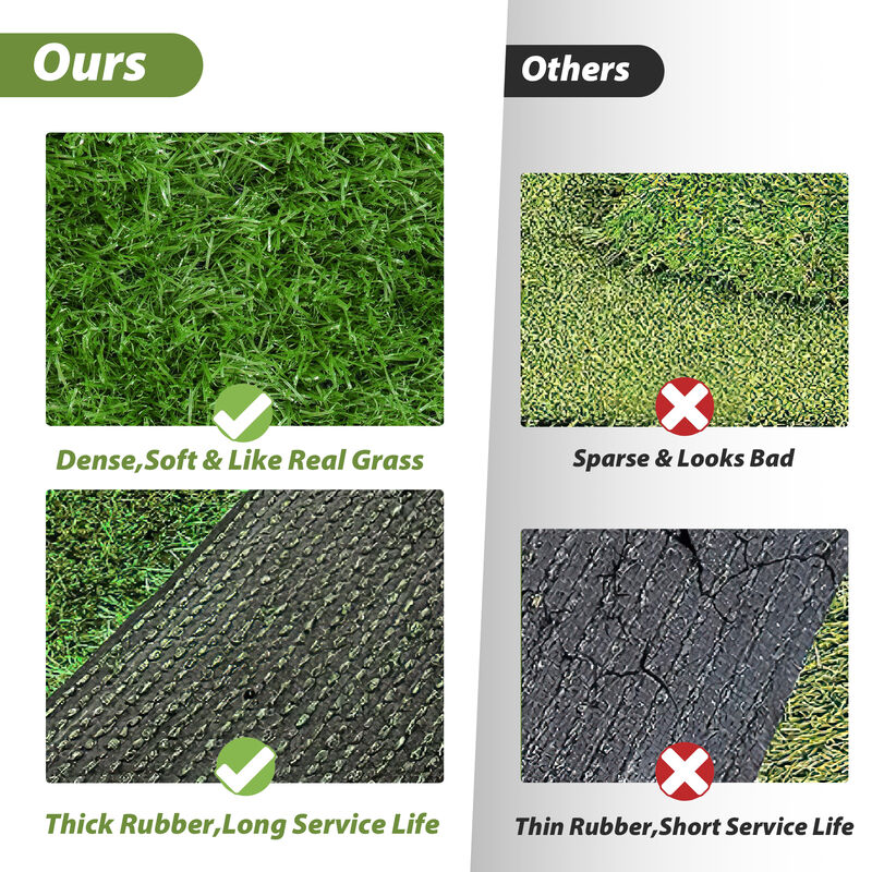 FUFU&GAGA Artificial Turf Grass Mat - 7-ft W x 10-ft L, Perfect for Garden and Patio,Light Green image number 6