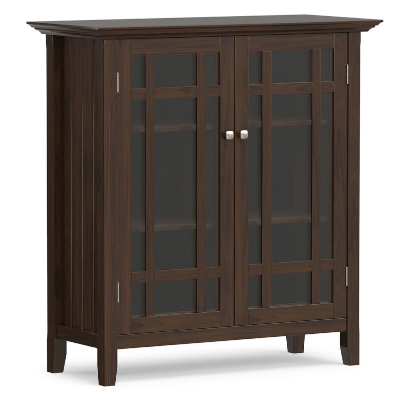 Bedford SOLID WOOD 39 inch Wide Transitional Medium Storage Cabinet in Dark Tobacco Brown image number 0