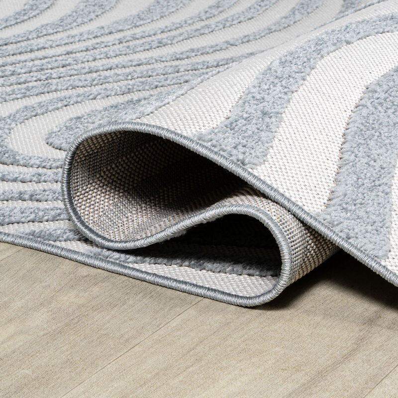 Maribo High-Low Abstract Groovy Striped Area Rug