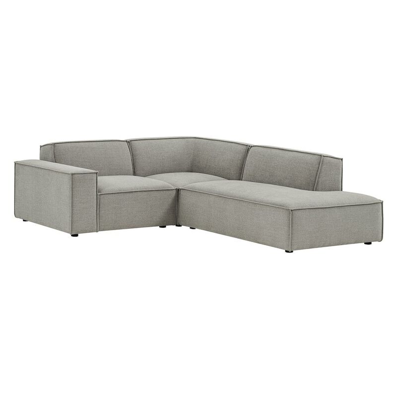 Restore 3-Piece Performance Fabric Upholstered Modular L-Shaped Sectional Sofa image number 0