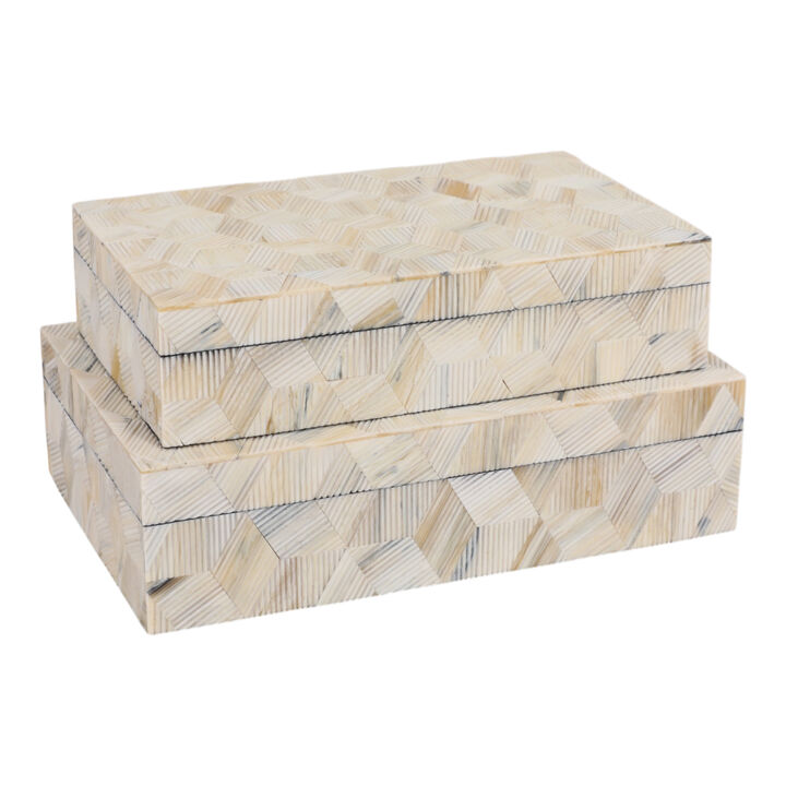 S/2 10/11" Etched Geo Cube