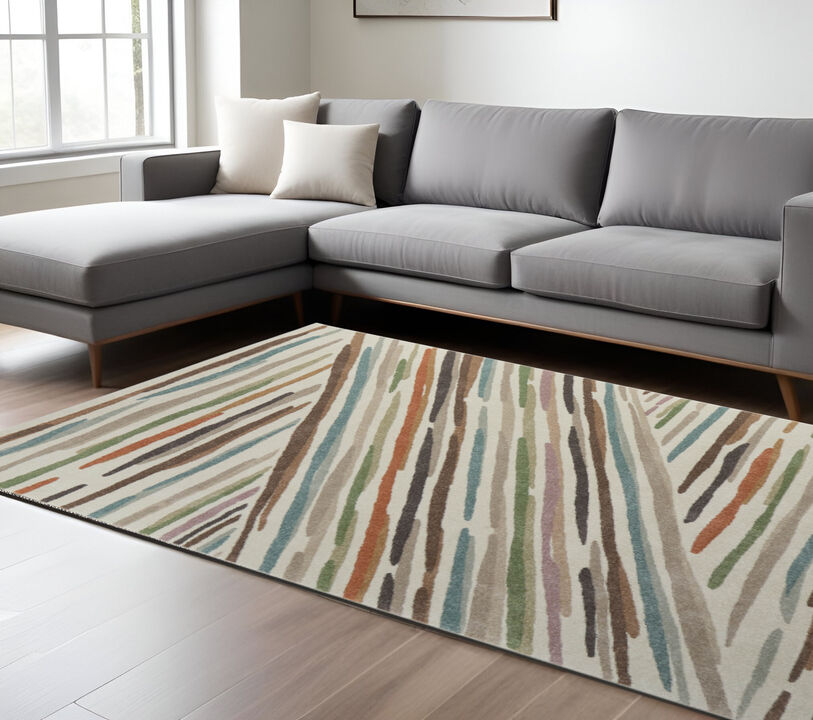 HomeRoots Abstract Area Rug